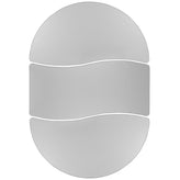 Emmy 3 Piece Mobile 86" Oval Wave Flexible Grey Thermal Laminate Activity Table Set - Height Adjustable Short Legs