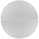 Emmy 2 Piece Mobile 47.5" Circle Wave Flexible Grey Thermal Laminate Kids Adjustable Activity Table Set