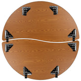 Emmy 2 Piece Mobile Emmy 60" Circle Wave Flexible Grey Thermal Laminate Adjustable Activity Table Set