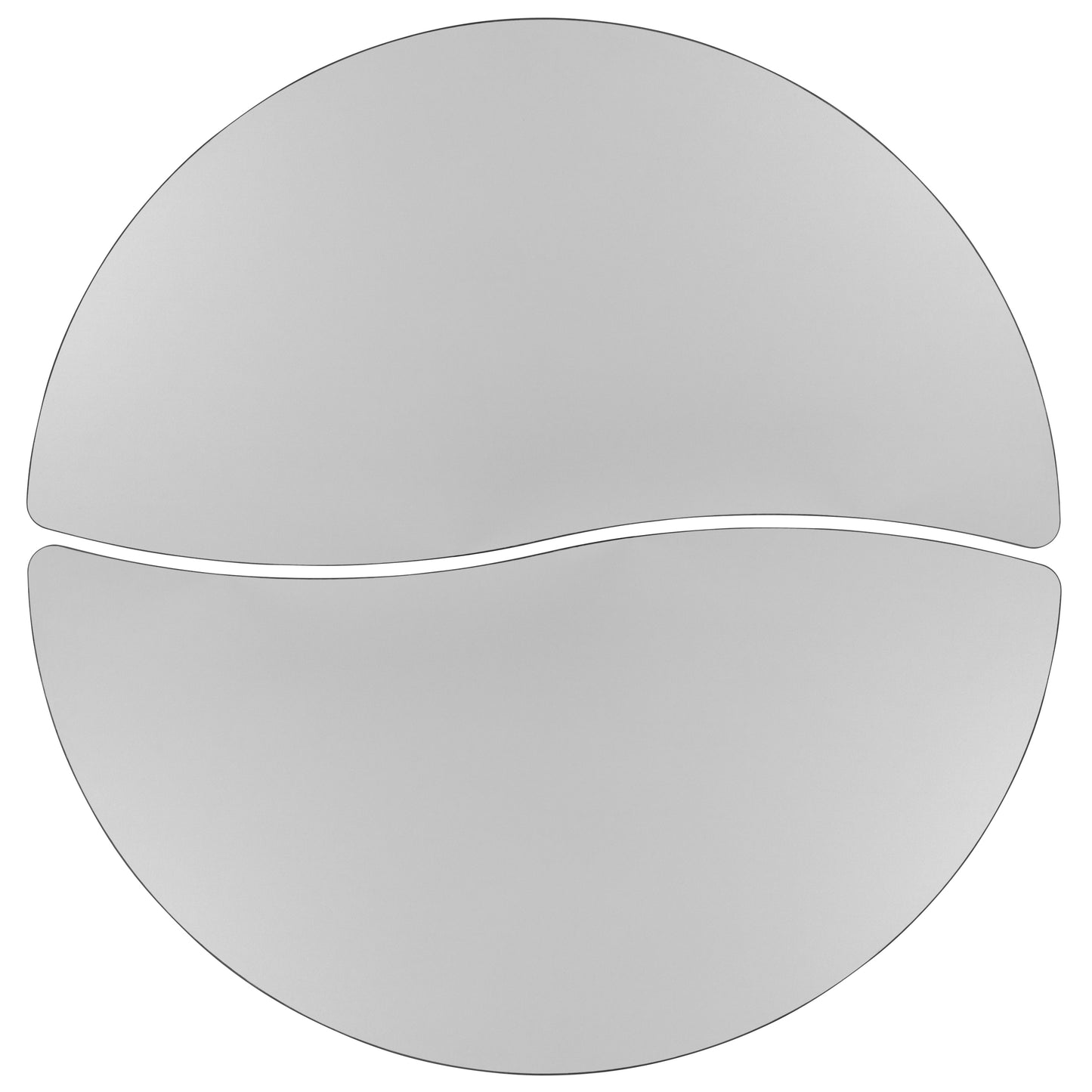 Emmy 2 Piece Emmy 60" Circle Wave Flexible Grey Thermal Laminate Activity Table Set - Standard Height Adjustable Legs