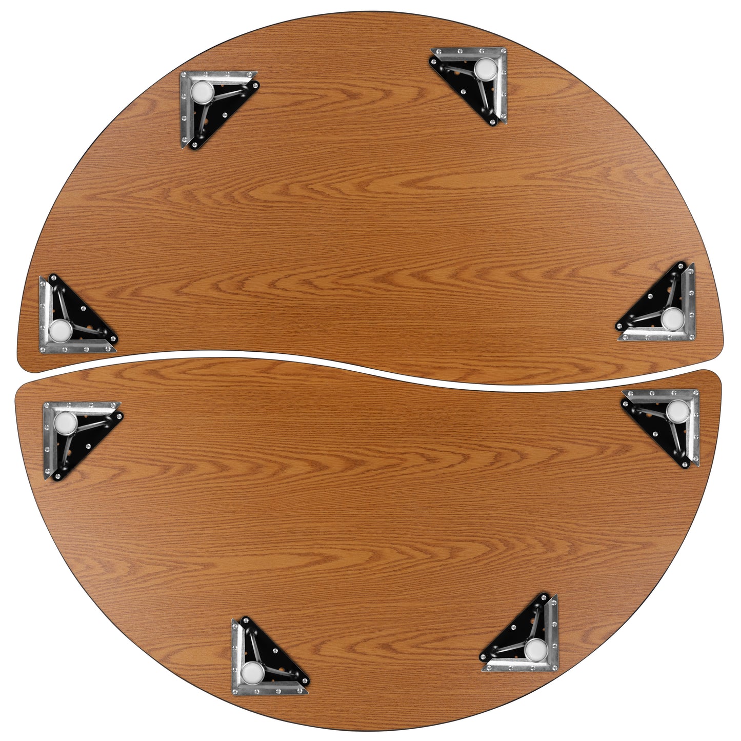 Emmy 2 Piece Emmy 60" Circle Wave Flexible Grey Thermal Laminate Activity Table Set - Standard Height Adjustable Legs