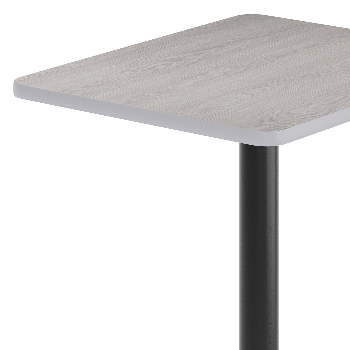 Stiles 24'' x 30'' Gray Rectangular Laminate Table Top with Black 22 x 22 "X" Style Bar Height Base