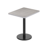 Graniss 24'' x 30'' Gray Rectangular Laminate Table Top with Black 18" Round Table Height Base