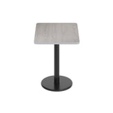 Graniss 24'' x 30'' Gray Rectangular Laminate Table Top with Black 18" Round Table Height Base