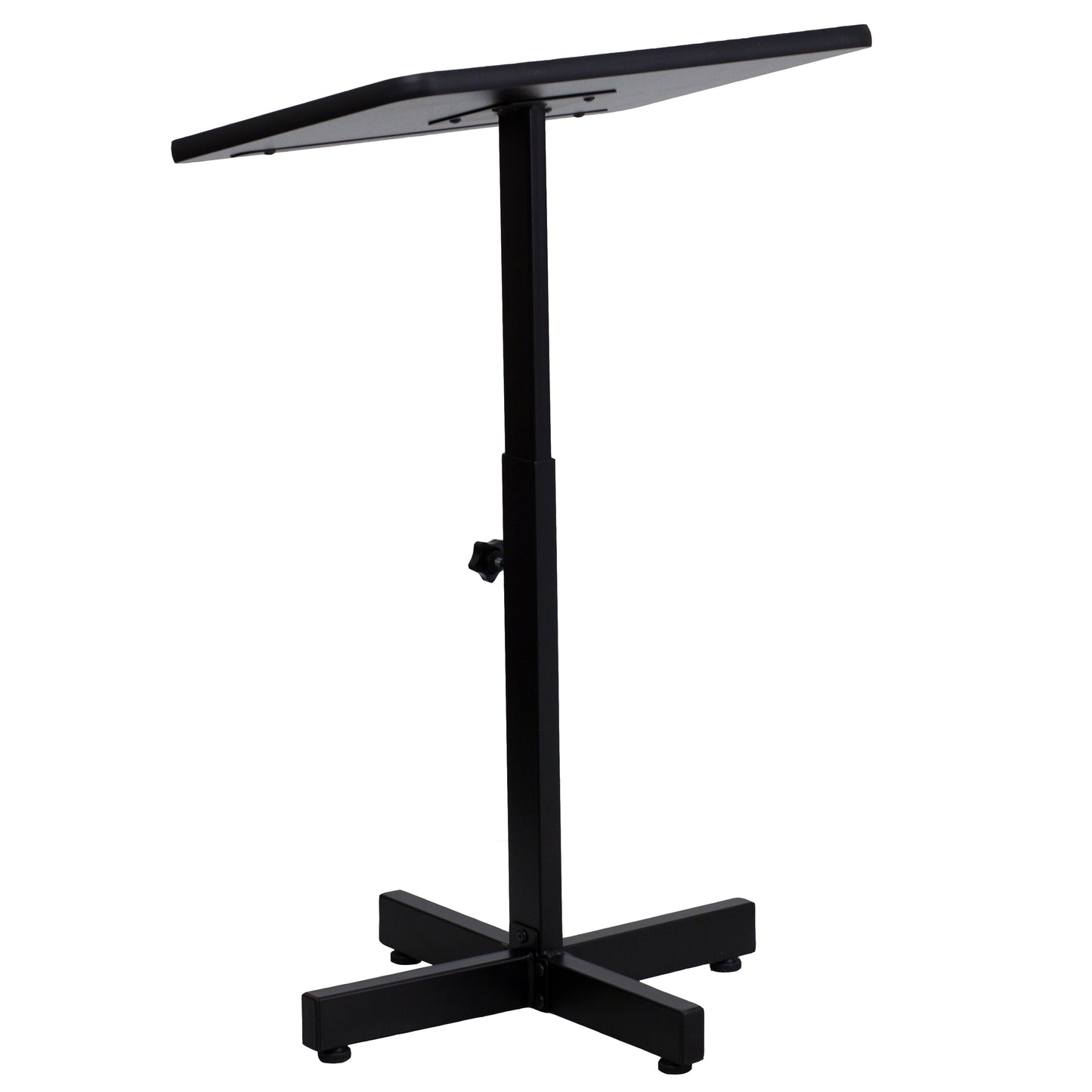 Mysta Adjustable Height Metal Lectern in Mahogany
