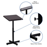 Mysta Adjustable Height Metal Lectern in Mahogany