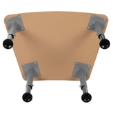 Billie Hex Natural Collaborative Student Desk (Adjustable from 22.3" to 34") - Home and Classroom
