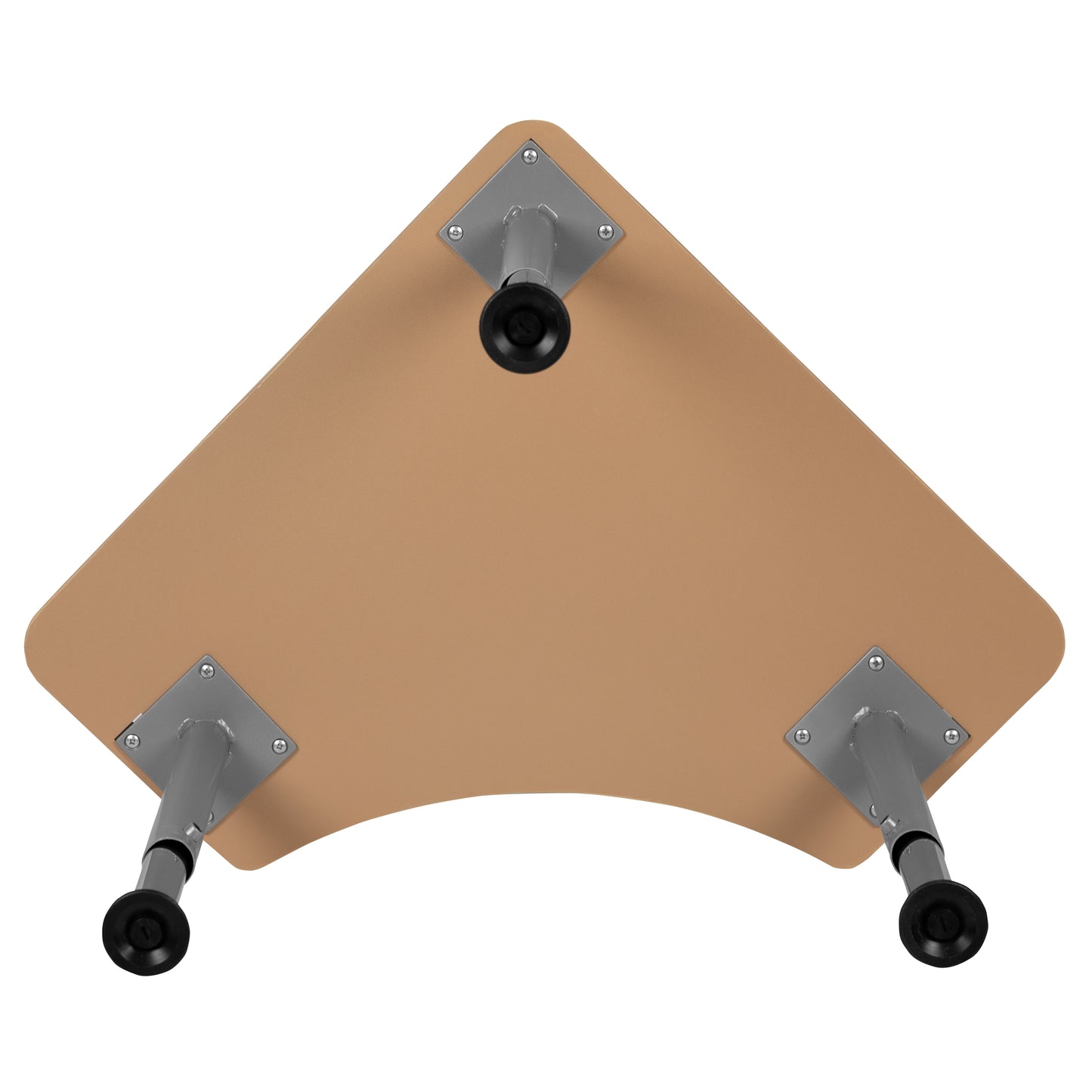 Billie Triangular Natural Collaborative Student Desk (Adjustable from 22.3" to 34") - Home and Classroom