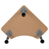 Billie Triangular Natural Collaborative Student Desk (Adjustable from 22.3" to 34") - Home and Classroom