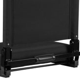 Grandstand Comfort 500 lb Capacity Padded Stadium Chairs, Folding Seats with Handles, Lightweight & Durable, Black