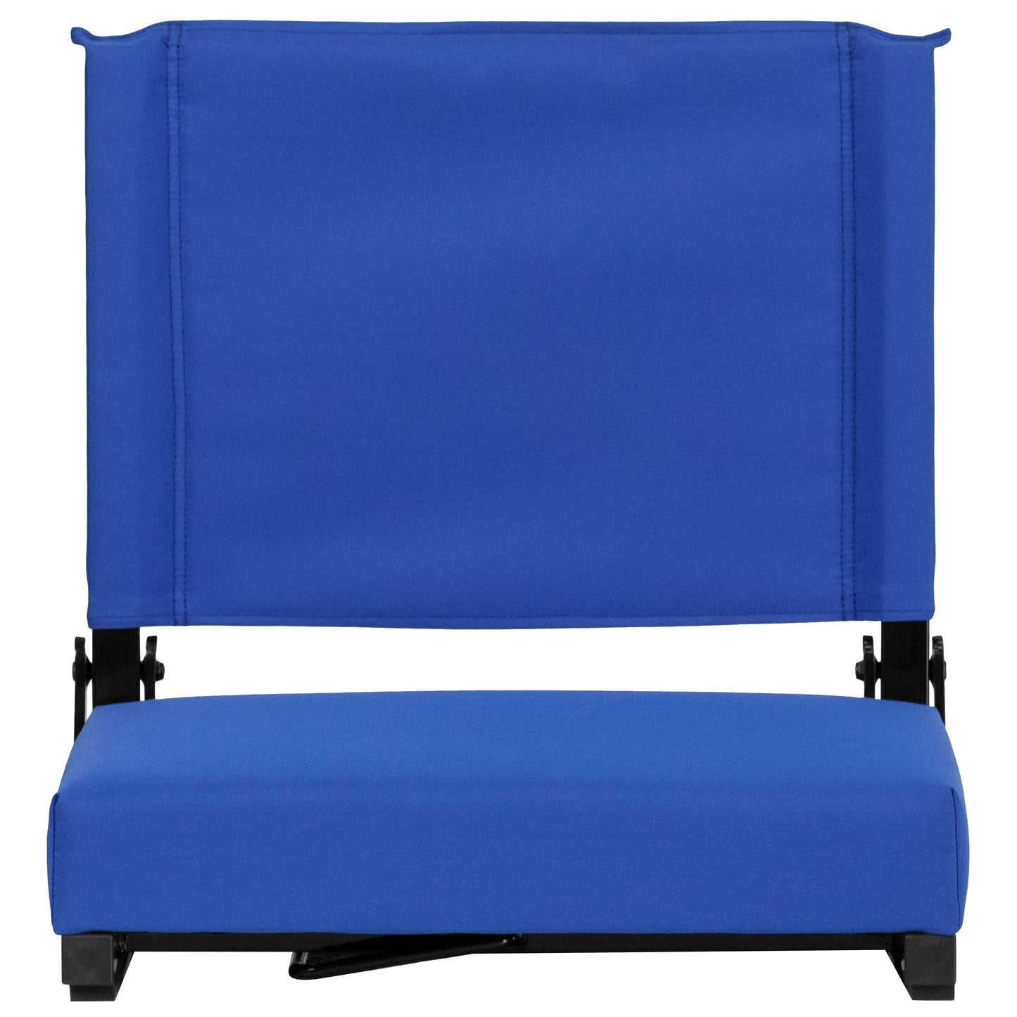 Grandstand Comfort 500 lb Capacity Padded Stadium Chairs, Folding Seats with Handles, Lightweight & Durable, Blue