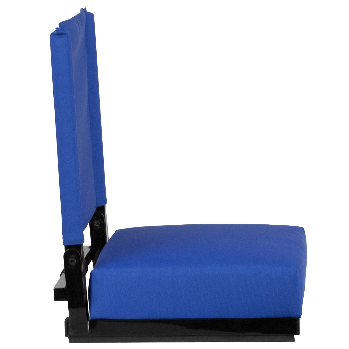 Grandstand Comfort 500 lb Capacity Padded Stadium Chairs, Folding Seats with Handles, Lightweight & Durable, Blue
