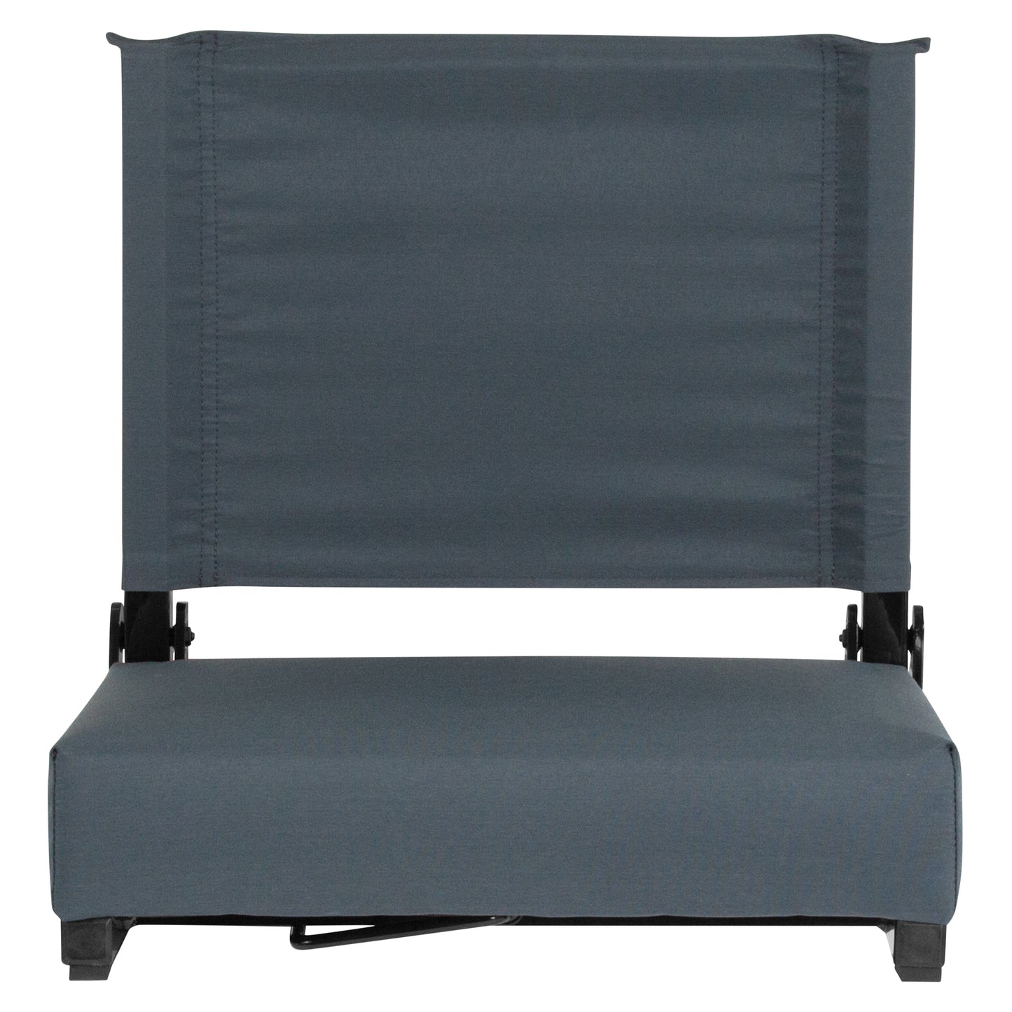 Grandstand Comfort 500 lb Capacity Padded Stadium Chair, Folding Seat with Handle, Lightweight & Durable, Dark Blue
