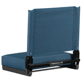 Grandstand Comfort 500 lb Capacity Padded Stadium Chairs, Folding Seats with Handles, Lightweight & Durable, Teal
