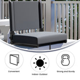 Grandstand Comfort 500 lb Capacity Padded Stadium Chairs, Folding Seats with Handles, Lightweight & Durable, Gray