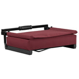 Grandstand Comfort 500 lb Capacity Padded Stadium Chairs, Folding Seats with Handles, Lightweight & Durable, Maroon