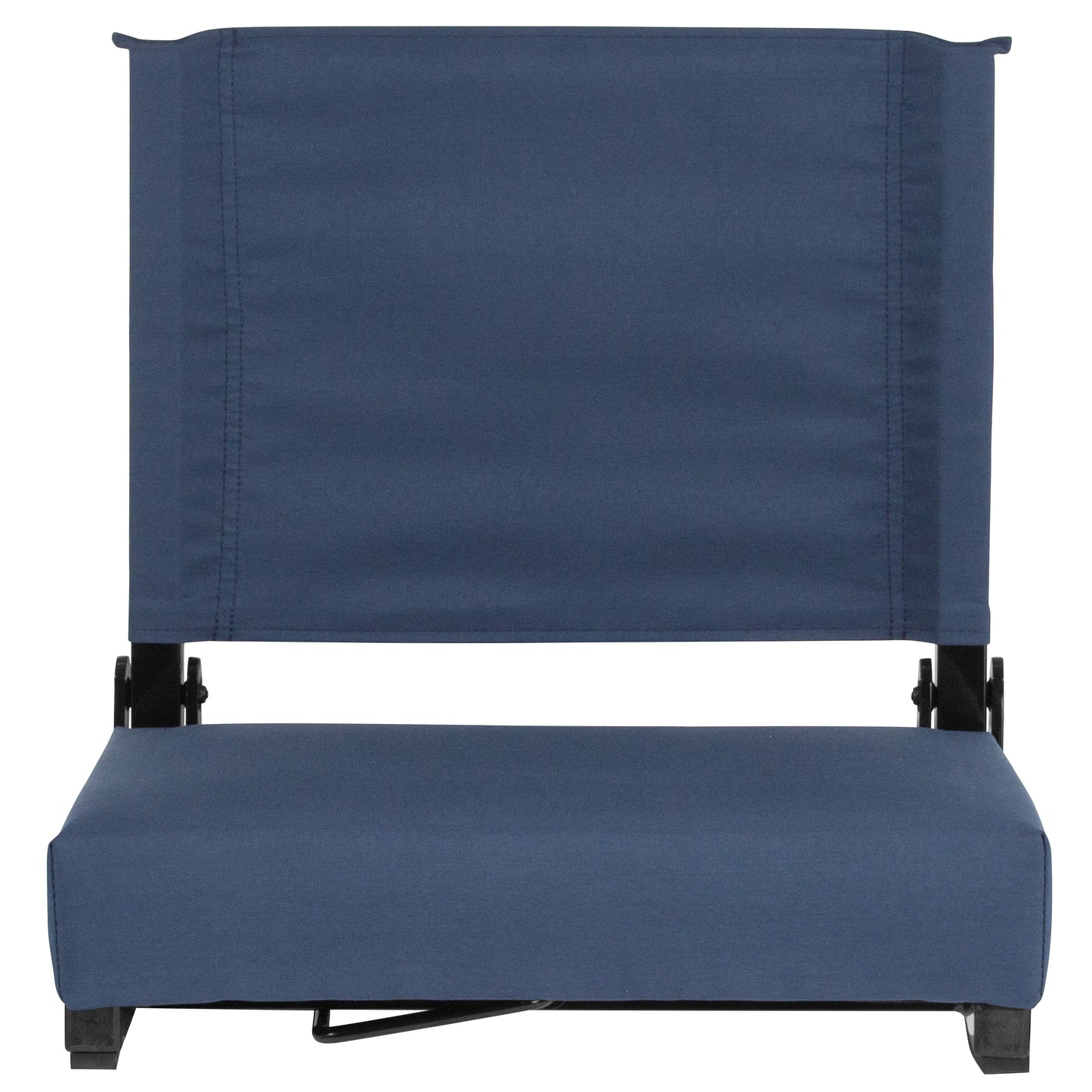 Grandstand Comfort Stadium Seat with Handle, 500 lb Rated, Padded Cushions, Foldable & Lightweight for Bleachers & Outdoor Events, Navy Blue