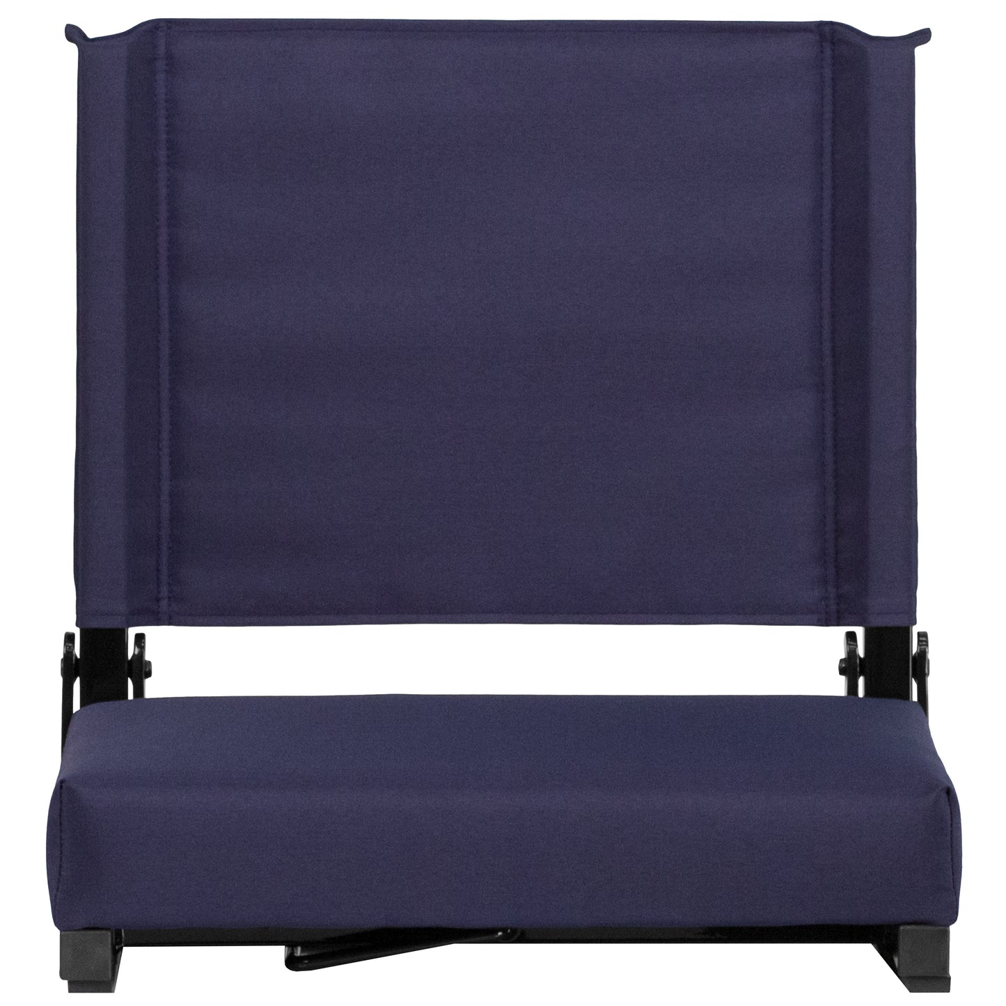 Grandstand Comfort 500 lb Capacity Padded Stadium Chairs, Folding Seats with Handles, Lightweight & Durable, Navy