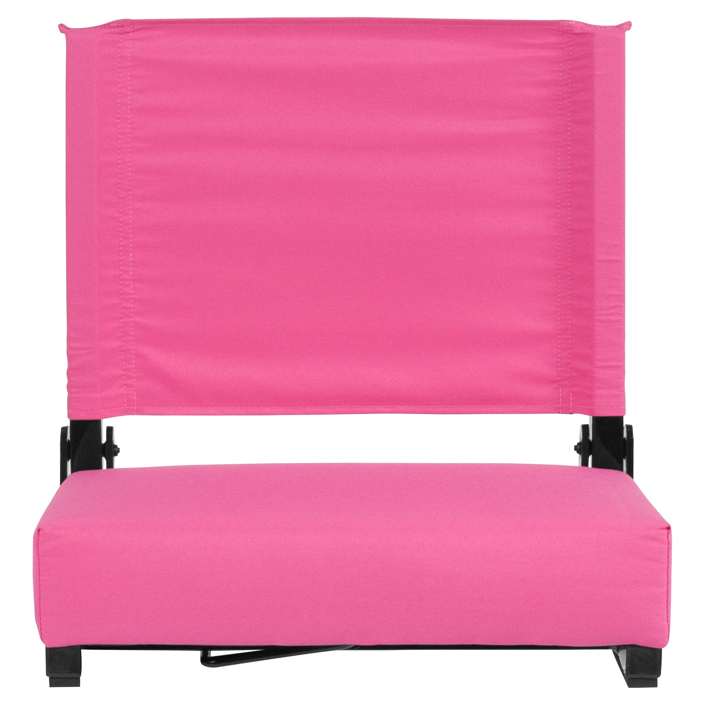 Grandstand Comfort 500 lb Capacity Padded Stadium Chairs, Folding Seats with Handles, Lightweight & Durable, Pink