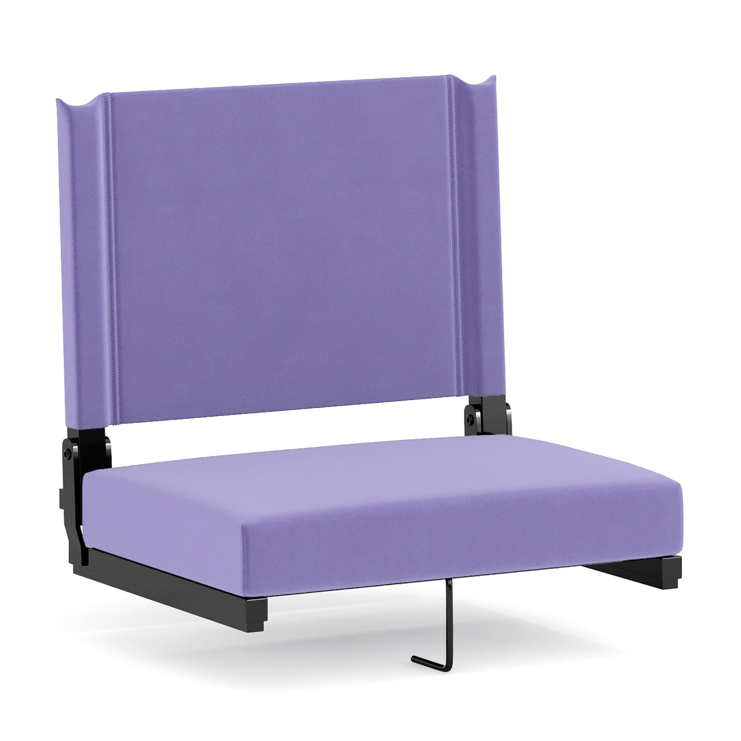Grandstand Comfort 500 lb Capacity Padded Stadium Chairs, Folding Seats with Handles, Lightweight & Durable, Purple