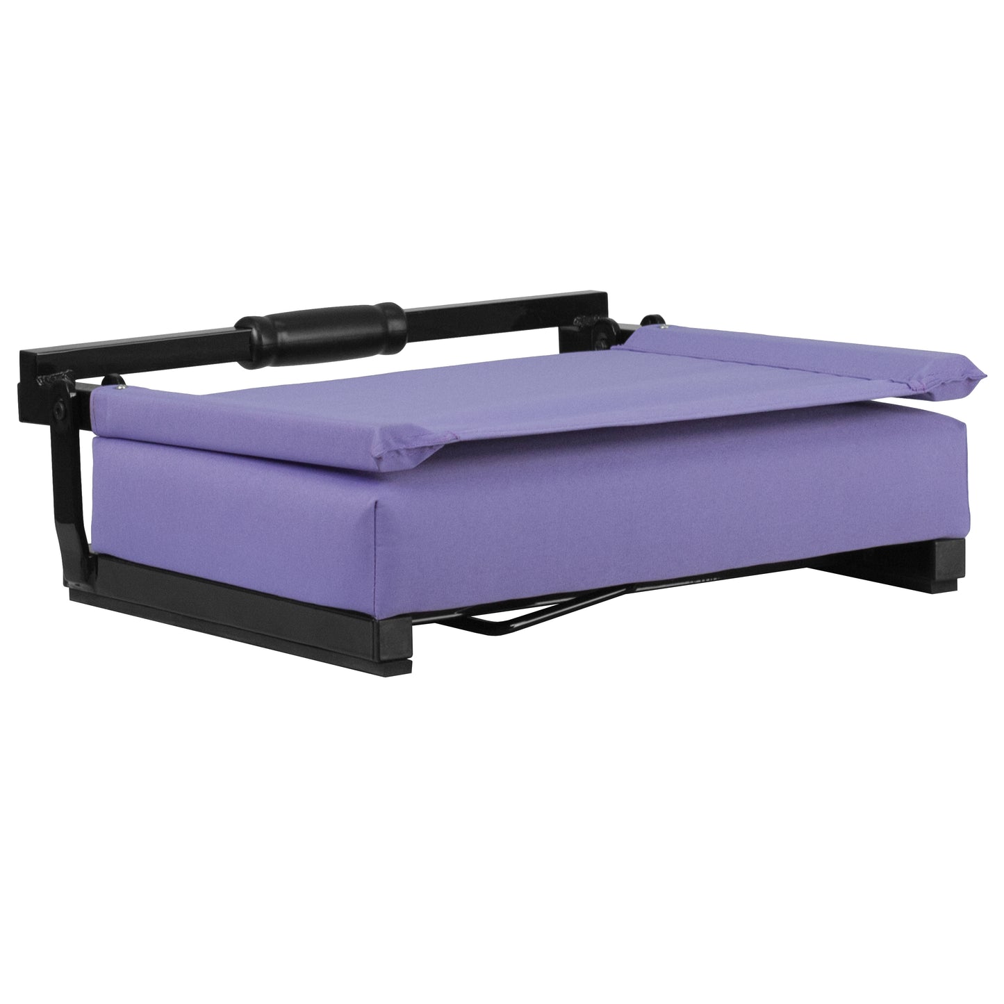 Grandstand Comfort 500 lb Capacity Padded Stadium Chairs, Folding Seats with Handles, Lightweight & Durable, Purple