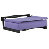 Grandstand Comfort 500 lb Capacity Padded Stadium Chairs, Folding Seats with Handles, Lightweight & Durable, Purple