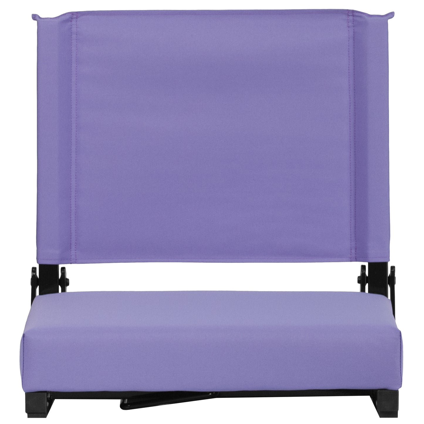 Grandstand Comfort 500 lb Capacity Padded Stadium Chairs, Folding Seats with Handles, Lightweight & Durable, Purple
