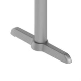 Beverly 5'' x 22'' Restaurant Indoor/Outdoor Table T-Base with 3'' Dia. Table Height Column, Silver
