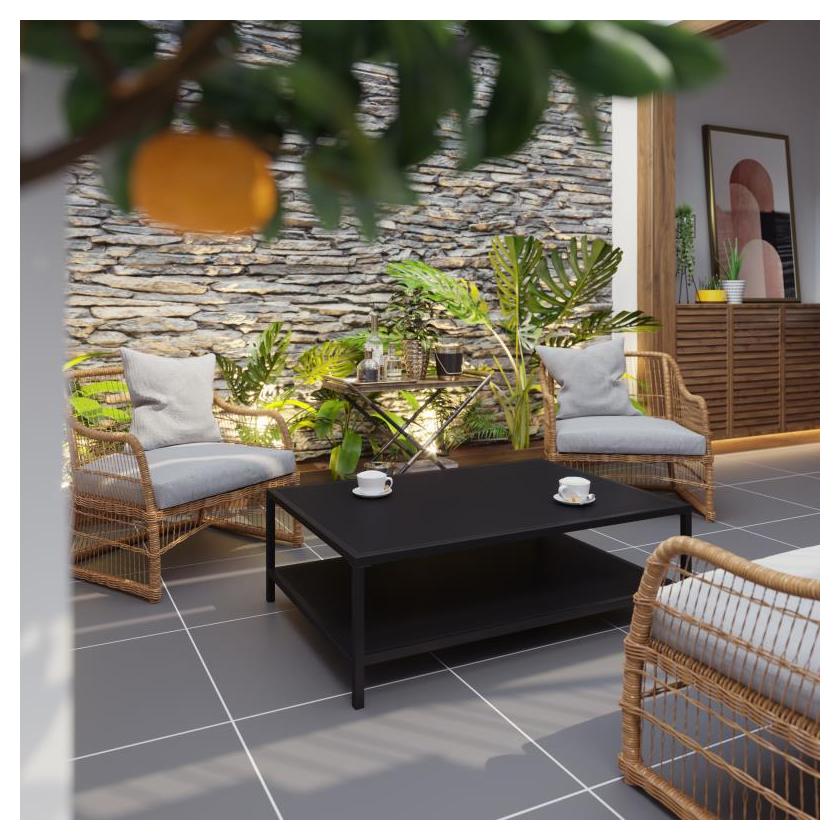 Brock Outdoor 2 Tier Patio Coffee Table