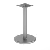 Beverly 18'' Round Restaurant Indoor/Outdoor Table Base with 3'' Dia. Table Height Column, Silver