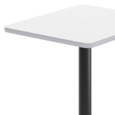 Stiles 24'' x 30'' White Rectangular Laminate Table Top with Black 22 x 22 "X" Style Bar Height Base