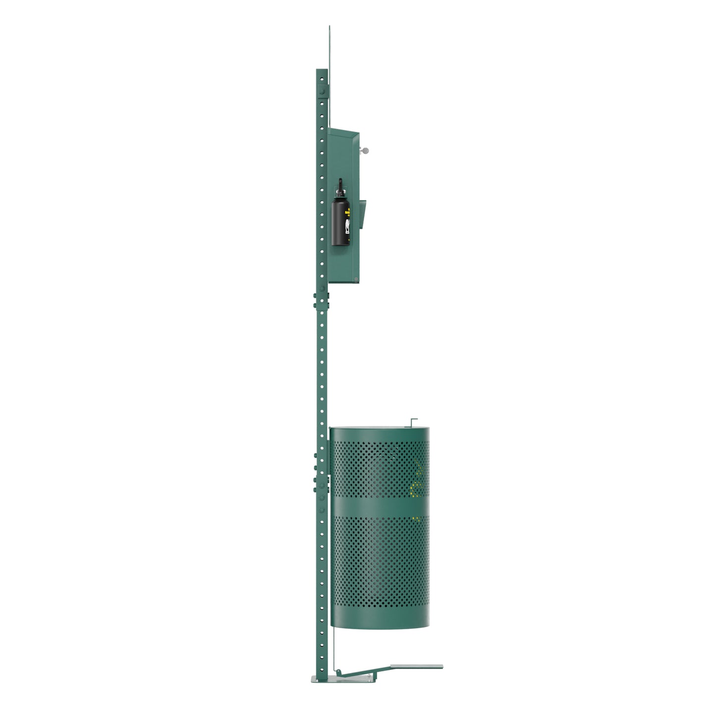 Kessler Pet Waste Station with Pedal Trash Can, Glow in the Dark Sign, Pull-Out Bag Dispenser, Hand Sanitizer Bottle, 400 Waste Bags and 50 Can Liners
