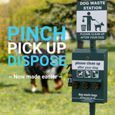 Kessler Mini Pet Waste Station with Glow in the Dark Sign, Roll Waste Bag Dispenser, and Hand Sanitizer Bottle - 600 Bags Included