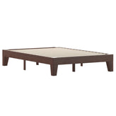 Evelyn Walnut Finish Wood Full Platform Bed with Wooden Support Slats, No Box Spring Required