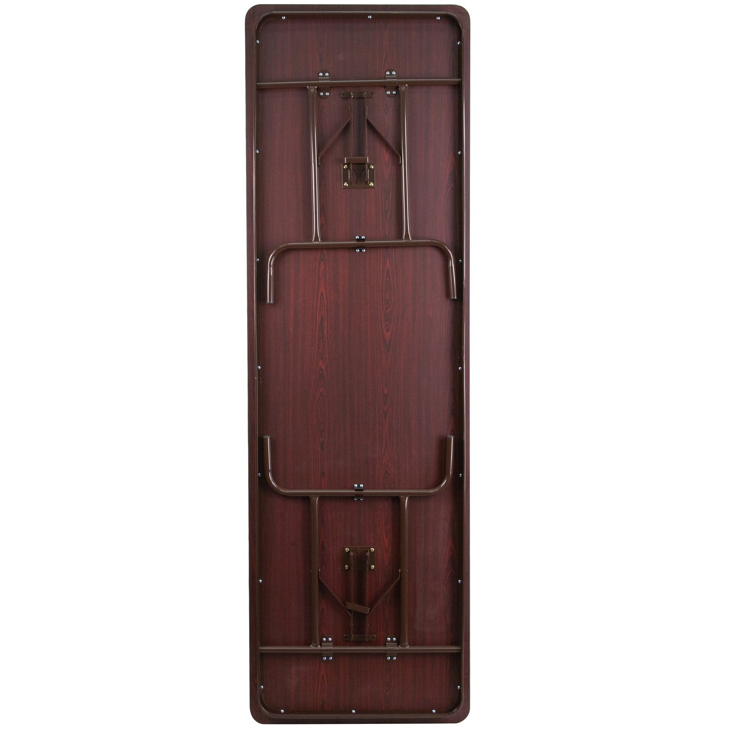 Frankie 8-Foot Mahogany Melamine Laminate Folding Banquet Table