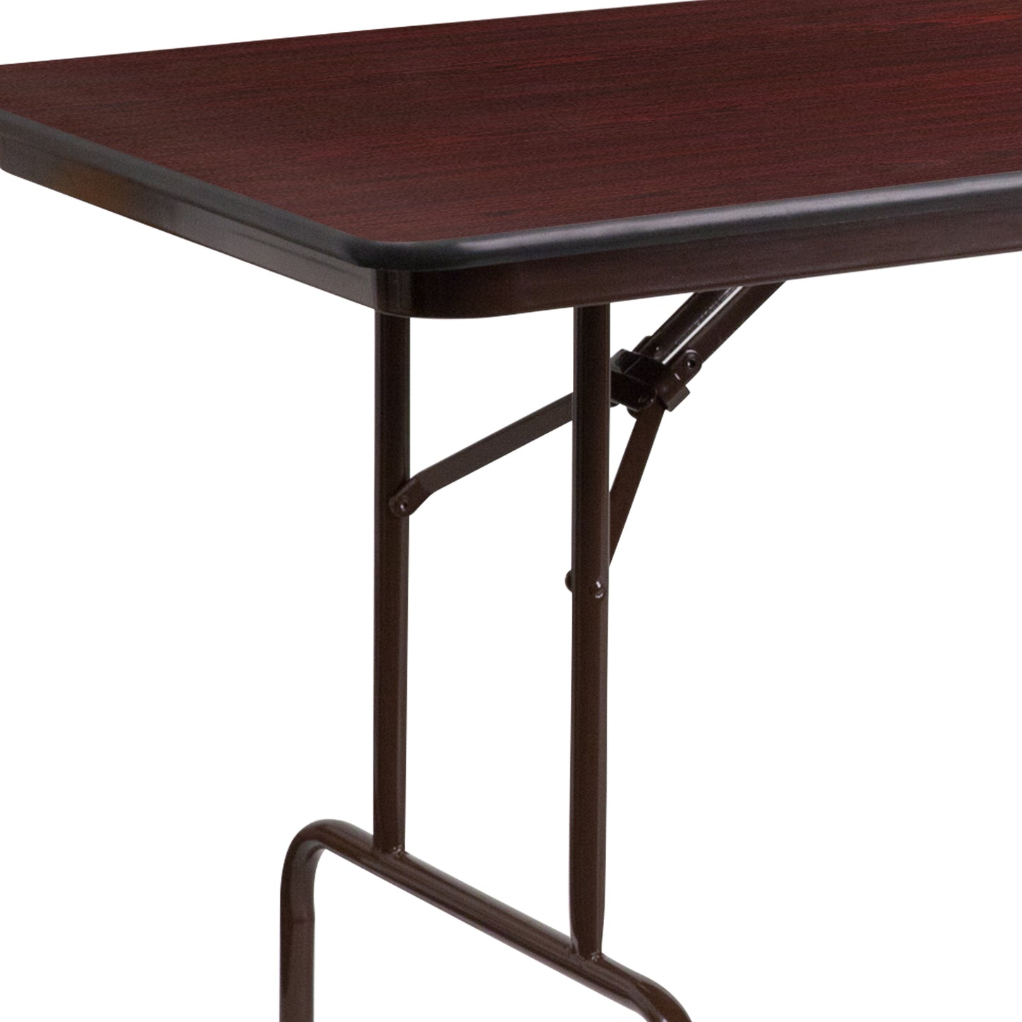 Frankie 8-Foot Mahogany Melamine Laminate Folding Banquet Table