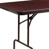 Frankie 8-Foot Mahogany Melamine Laminate Folding Banquet Table