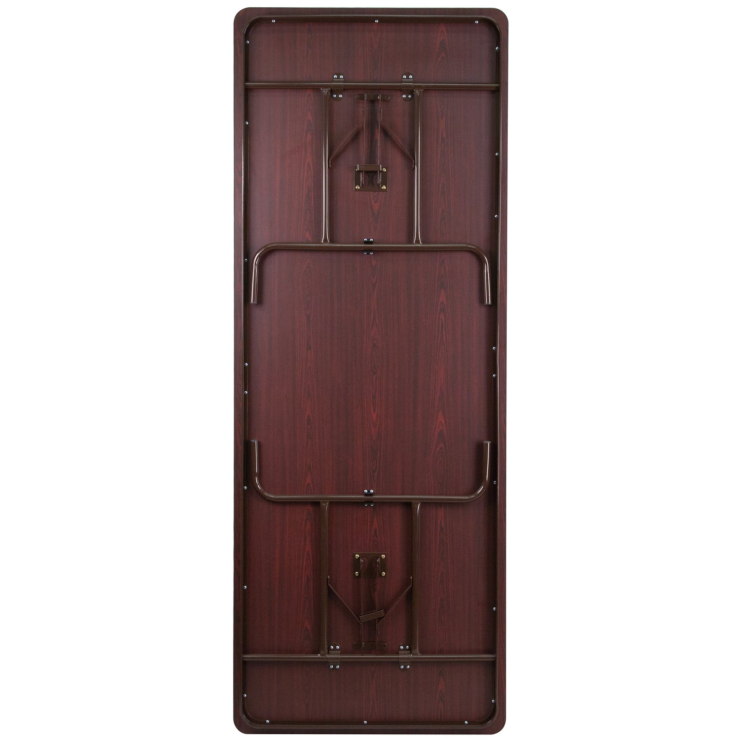 Floyd 8-Foot High Pressure Mahogany Laminate Folding Banquet Table