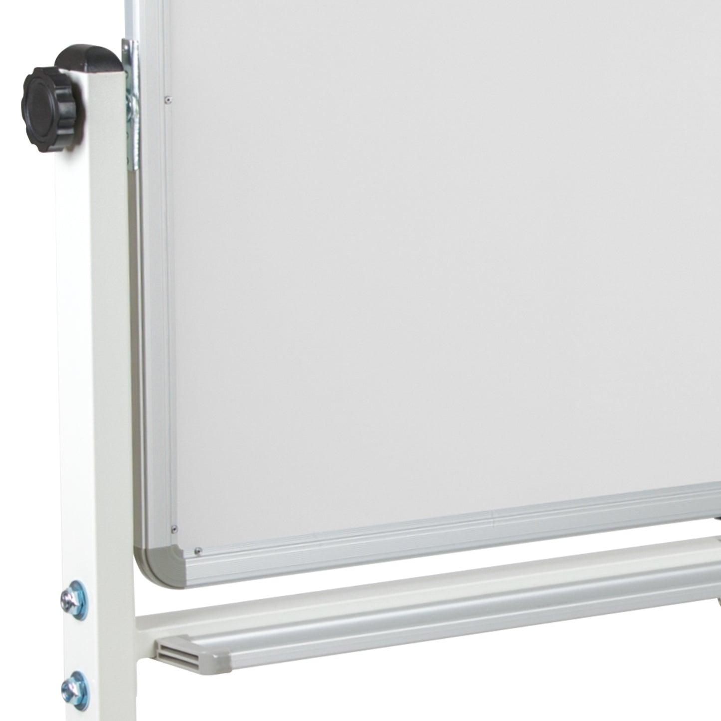 HERCULES Series 45.25"W x 54.75"H Double-Sided Mobile White Board with Pen Tray