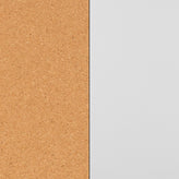 HERCULES Series 62.5"W x 62.25"H Reversible Mobile Cork Bulletin Board and White Board with Pen Tray