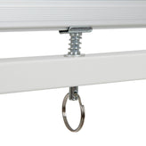 HERCULES Series 62.5"W x 62.25"H Reversible Mobile Cork Bulletin Board and White Board with Pen Tray