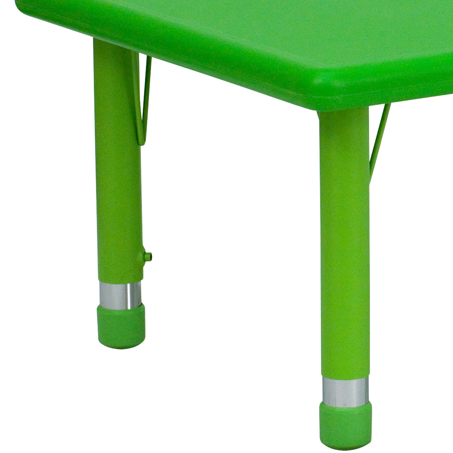 Wren 24''W x 48''L Rectangular Green Plastic Height Adjustable Activity Table