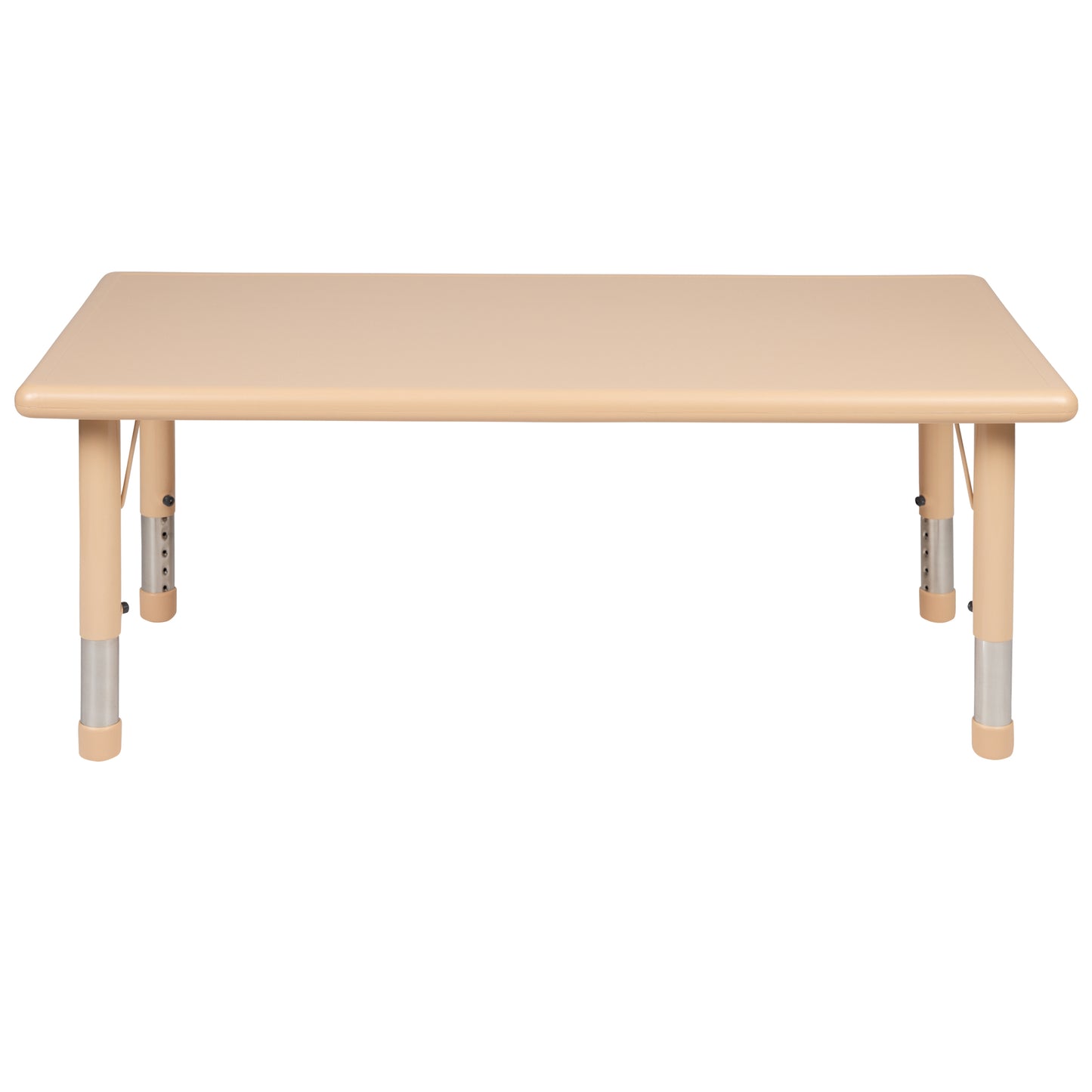 Wren 24"W x 48"L Rectangular Natural Plastic Height Adjustable Activity Table