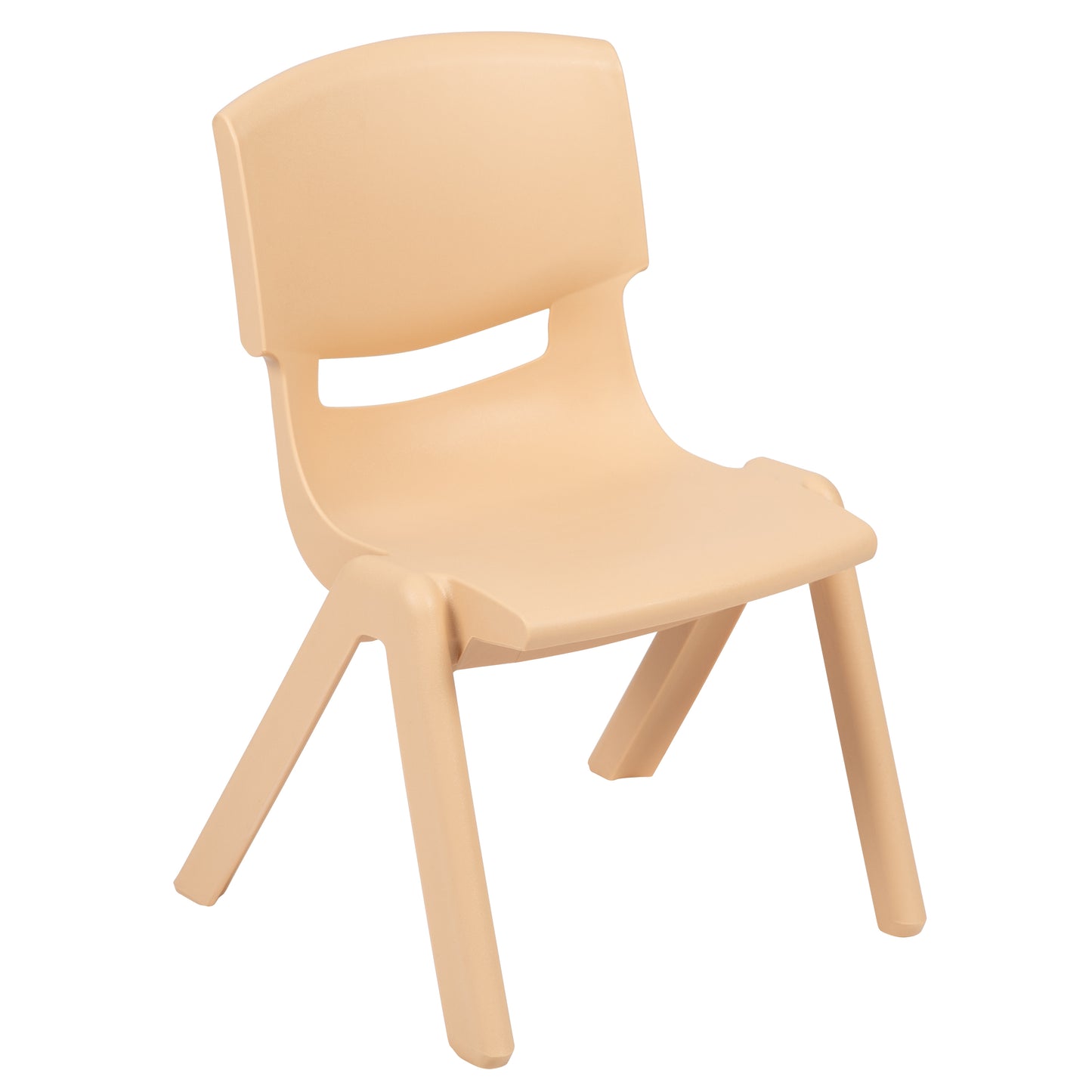 Emmy 24"W x 48"L Rectangular Natural Plastic Height Adjustable Activity Table Set with 4 Chairs