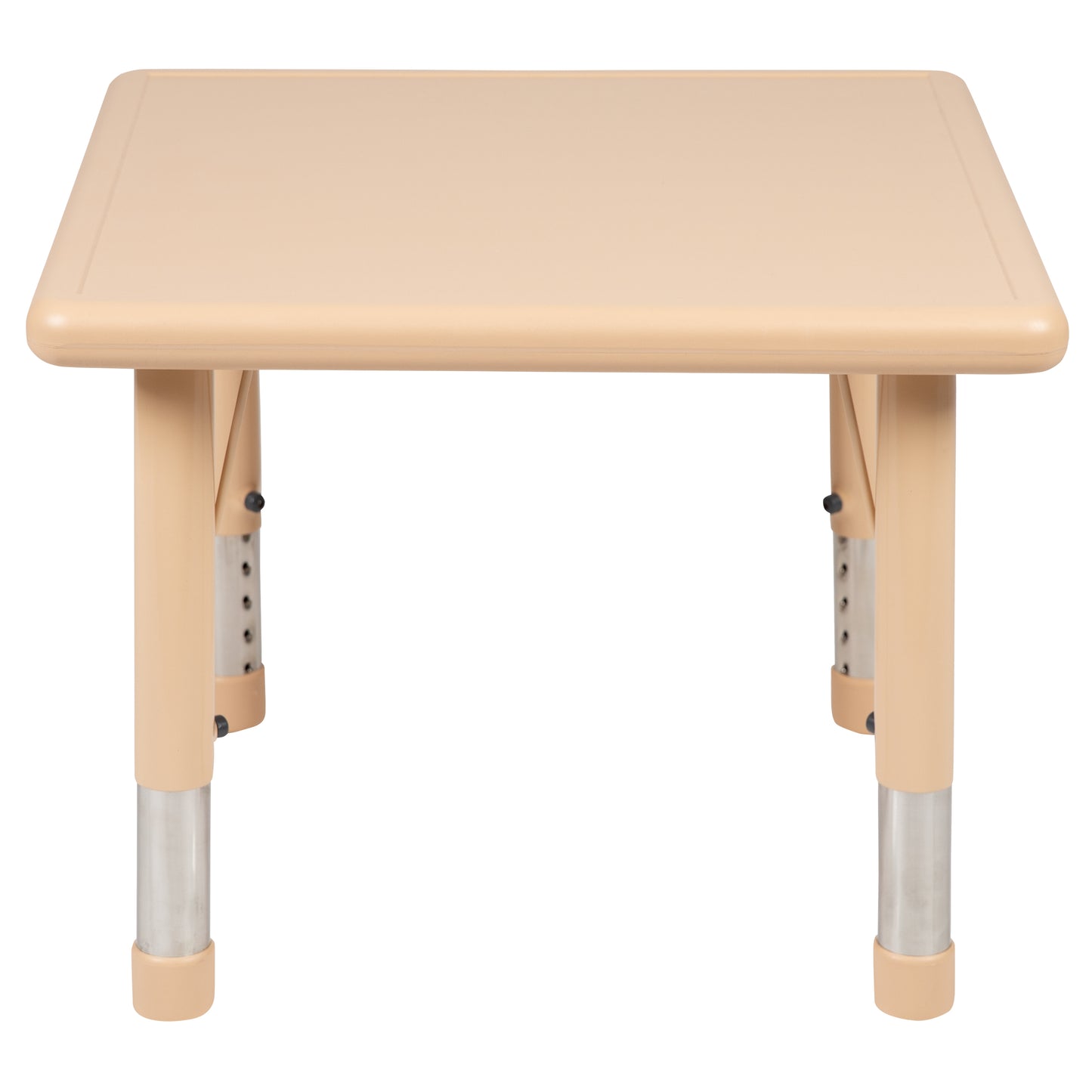 Wren 24" Square Natural Plastic Height Adjustable Activity Table