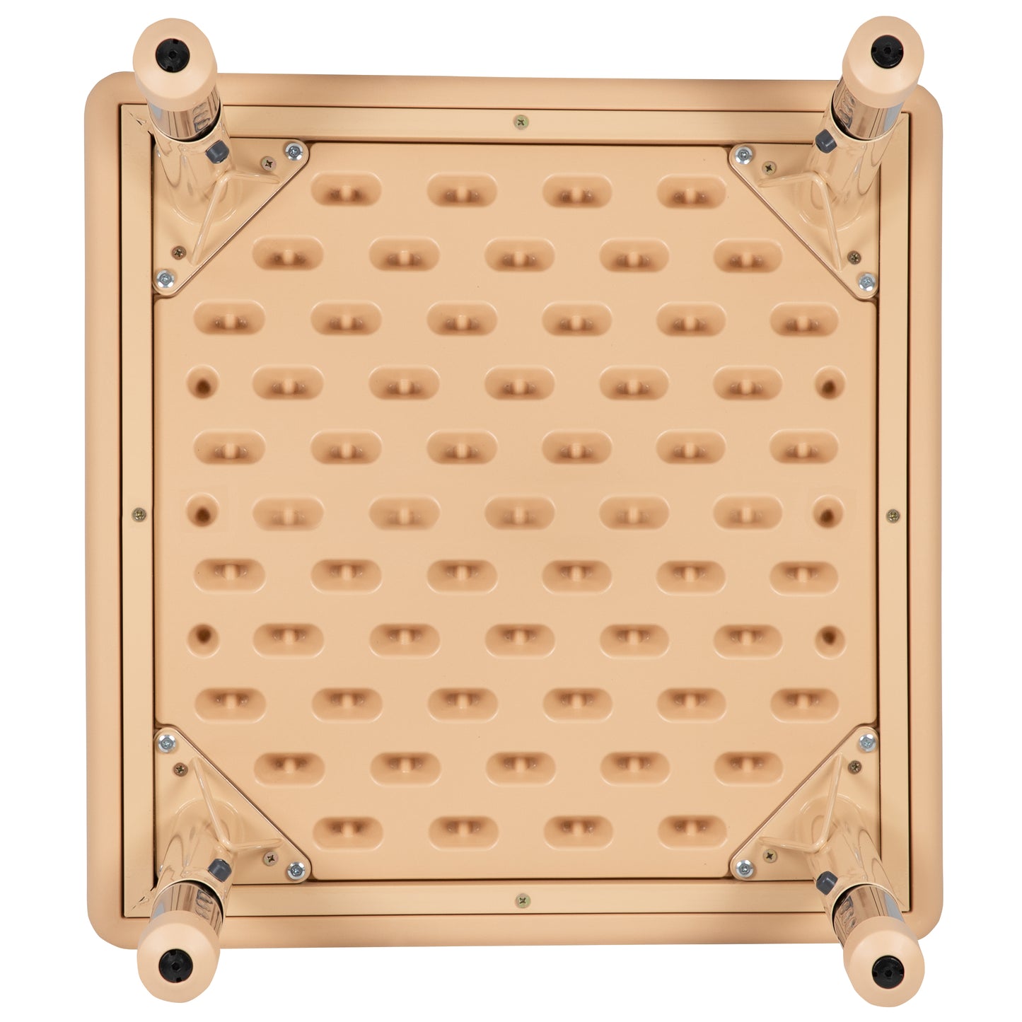 Wren 24" Square Natural Plastic Height Adjustable Activity Table