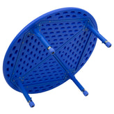 Wren 45'' Round Blue Plastic Height Adjustable Activity Table