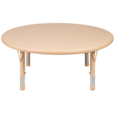 Wren 45" Round Natural Plastic Height Adjustable Activity Table