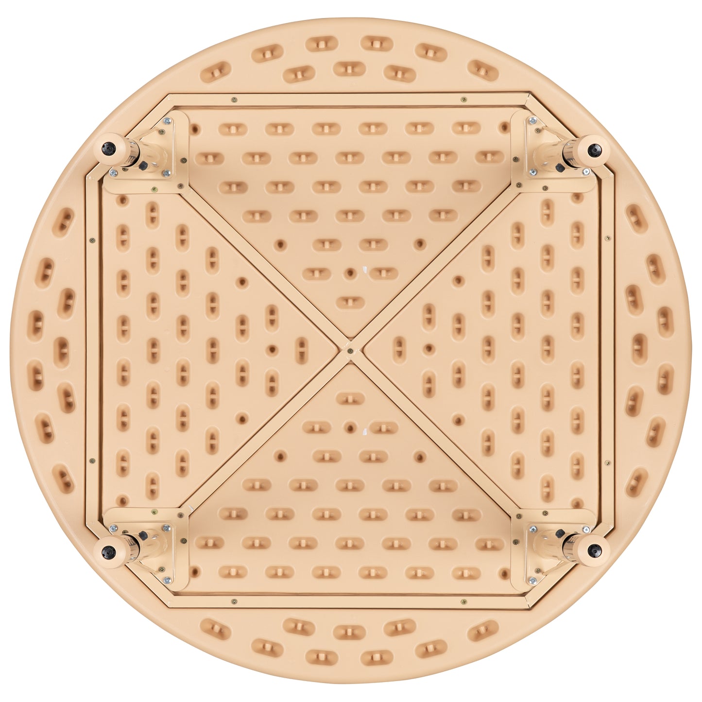 Wren 45" Round Natural Plastic Height Adjustable Activity Table