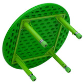 Wren 33'' Round Green Plastic Height Adjustable Activity Table
